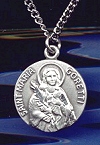 St Maria Goretti Sterling Medal - Round, Dime Sized