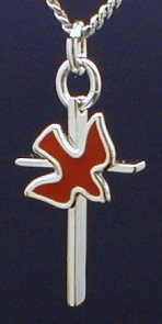 Holy Spirit Sterling Cross Necklace