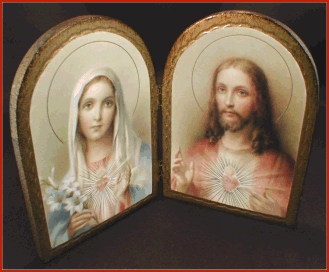 Holy Hearts of Jesus and Mary Diptych