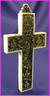 Byzantine Antiqued Alabaster Cross