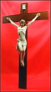 Large Handpainted Wall Crucifix