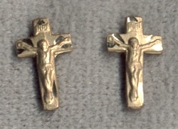 Small Cross Earrings - Post Gold Filled
