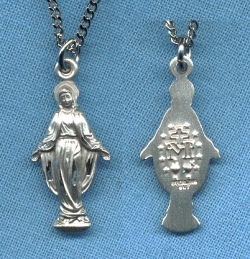 Miraculous Medal Sterling Profile