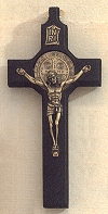St. Benedict Black Wood Crucifix 6 1/2 In.