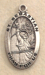 St. Sebastian Medal in Sterling
