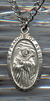 St. Francis Medal 1 In. Oval Sterling