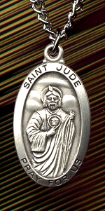 St. Jude Oval Medal 1In. Sterling