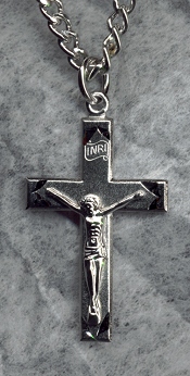 Highlighted Crucifix 1 1/8 In. Sterling