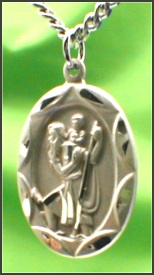 St. Christopher Sterling 11/16 In. Medal