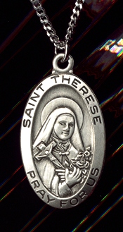 St. Theresa Pray For Us Medal Sterling