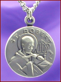 St. Robert 15/16 in. Sterling Medal