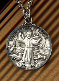 St. Francis & Friends Medal Sterling 15/16 In.