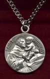 St. Anthony 15/16 in.  Sterling Medal