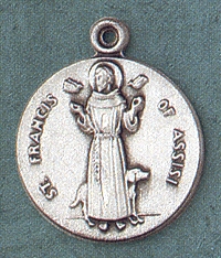 St. Francis Of Assisi 15/16 in. Sterling Medal