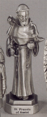 St. Francis Pewter Statue