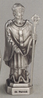 St. Patrick Pewter Statue