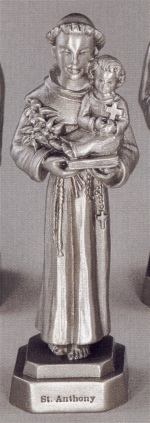 St. Anthony Pewter Statue