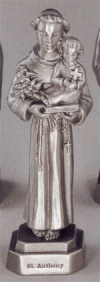 St. Anthony Pewter Statue