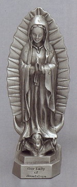 Our Lady of Guadalupe Pewter Statue 3.5 In.