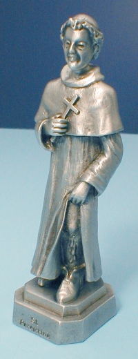 St. Peregrine Statue In Pewter