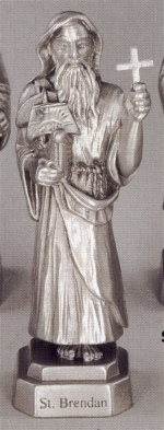 St. Brendan Pewter Statue