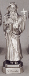 St. Brendan Pewter Statue