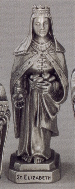 St. Elizabeth Of Hungary Pewter Statue