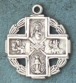 Wreathed Sterling 4-Way Medal