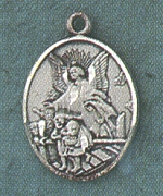 Guardian Angel Sterling Medal 5/8 In