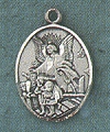 Guardian Angel Sterling Medal 5/8 In