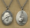 Women's Sterling St. Christopher Rollerblading Med