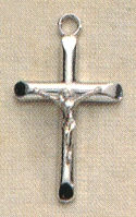 11/16 In. Beveled Crucifix in Sterling