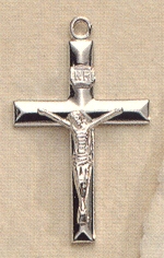 Beveled Crucifix In Sterling