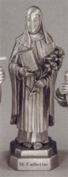 St. Catherine Pewter Statue