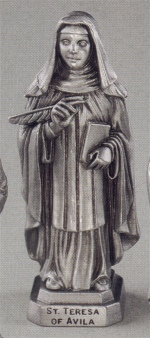 St. Teresa Of Avila Pewter Statue
