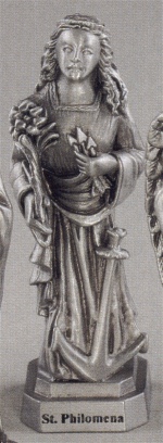 St. Philomena Pewter Statue