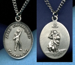 Women's Sterling St. Christopher Volleyball Medal