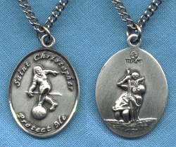 Women's Sterling St. Christopher Bowling Medal