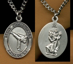 Men's Karate Medal - St. Christopher Sterling