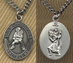 Men's St Christopher Lacrosse Medal