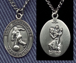 Men's Sterling St. Christopher Bowling Medal