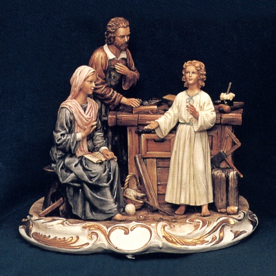 Holy Family Capodimonte Porcelain Statue