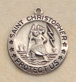 13/16 In. St. Christopher Medal Sterling