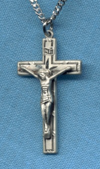 1 In. Crucifix Engraved Sterling
