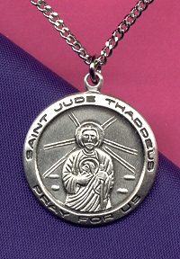 St. Jude Thadeus Medal 3/4 In. Sterling