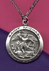 St. Michael Medal 3/4 In. Sterling