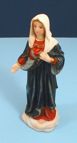 Immaculate Heart Of Mary Statue 5.5 In. - Florentine Collection