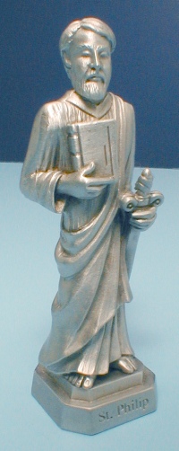 St. Philips Pewter Statue & Prayer