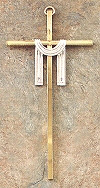 Gold & Silver Robe Cross 7 In.