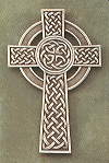 Knotted Celtic Cross Silver on Pewter 5 In.